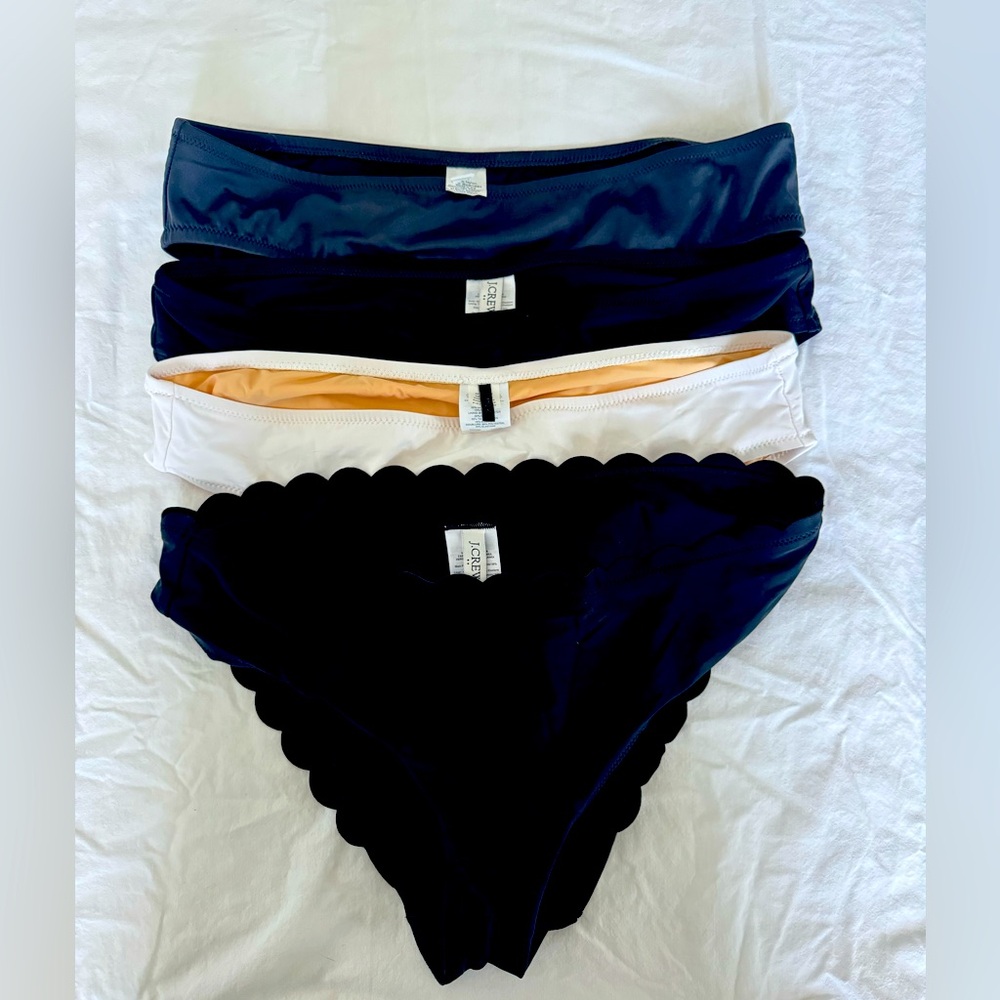 Set Of 4 Jcrew Bikini Bottoms. All Size Medium. - image 1